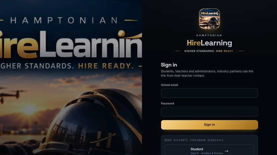 HireLearning screen